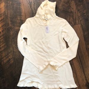 NEW- 77 kids Girls LS hooded sweater -Large- Nwt